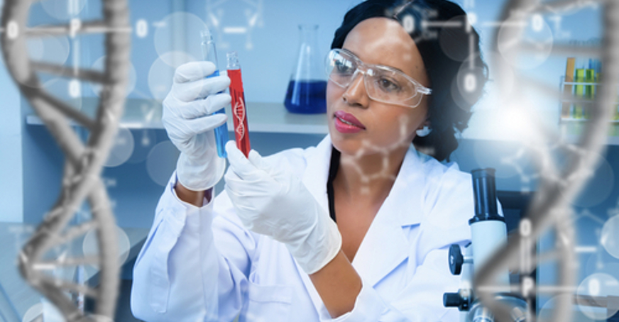 Female scientist in a lab