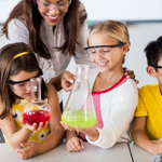 Children doing a science experiment